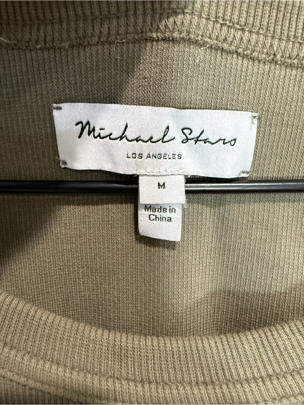 Michael Stars Wilhelmina Linen Blend Midi Dress M Olive Utility - Picture 5 of 8